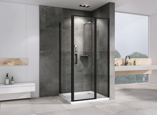 Душевой уголок ABBER Sonnenstrand 110x80см чёрный AG04110BS-S80B